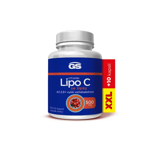 GreenSwan GS Vitamin Lipo C 500 mg se šípky 100 + 10 kapslí XXL