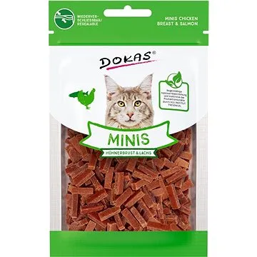 Dokas Minis Kostičky z kuřecích prsou a lososa se šantou 30 g (4251276204111)