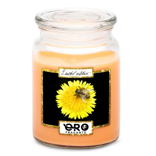 Svíčka Včela na pampelišce (Vůně svíčky: Tropické ovoce)