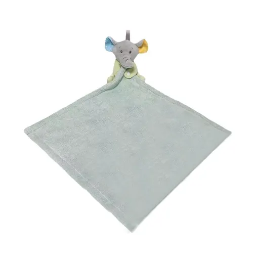 Tulilo Baby Ručník s hračkou Slon, 35x35cm , šedý