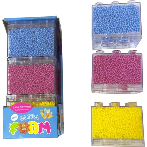 Ultra Foam mini balení 3 ks - modrá, nachová, žlutá modelovací hmota