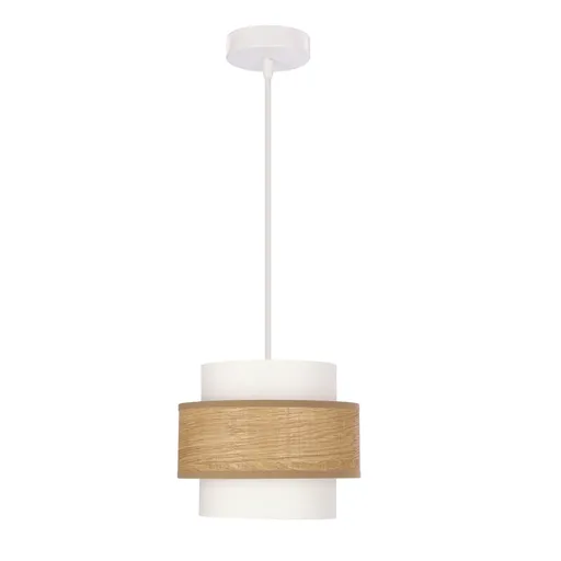 Závěsná lampa NUGET bílá 1x60W E27 krémové stínidlo