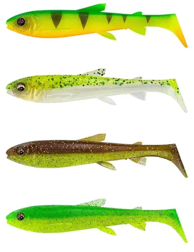 Savage Gear Gumová nástraha 3D Whitefish Shad Dark Water Mix - 9cm 7g 4ks,Savage Gear Gumová nástraha 3D Whitefish Shad Dark Water Mix - 9cm 7g 4ks