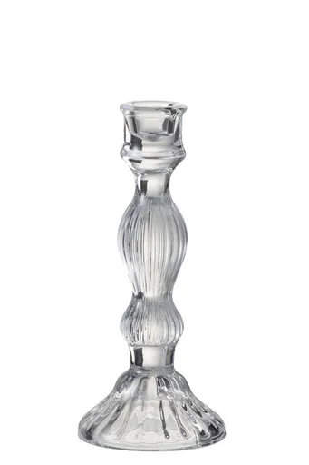 Skleněný transparentní svícen Candelero - ∅ 9*20 cm J-Line by Jolipa