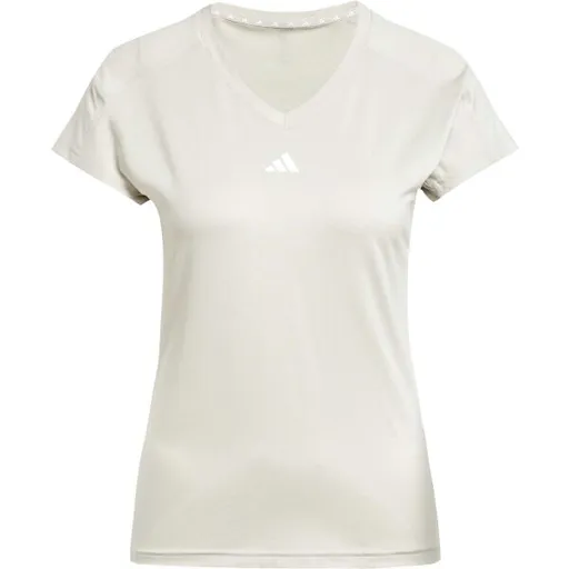 adidas TRAIN ESSENTIALS TEE Dámské tréninkové tričko, béžová, velikost