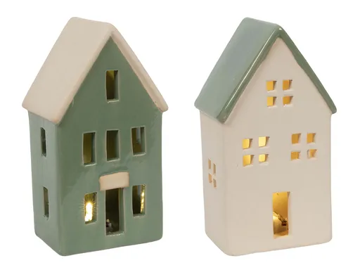 HIT Vánoční dekorace LED domeček 15cm MIX barev