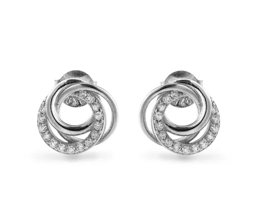 AGAIN Jewelry Stříbrné náušnice s kubickými zirkony AJNS0068