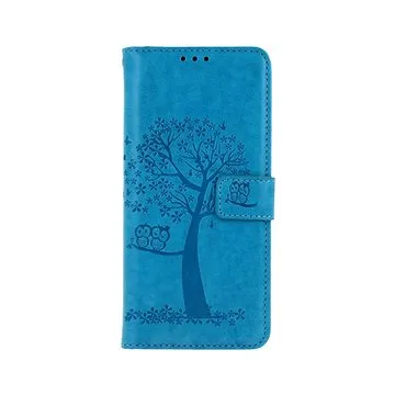 TopQ Pouzdro Vivo Y21s knížkové Tyrkysový strom sovičky 70753 (Sun-70753)