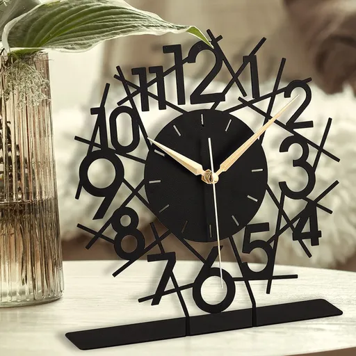 Dekorativní hodiny Lineal - Black