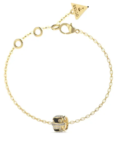 Guess Slušivý pozlacený náramek s krystaly Fabulous Me JUBB05192JWYGBK 18,5 cm