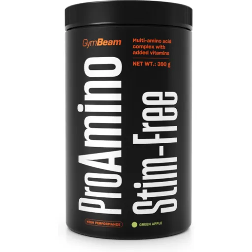 GymBeam PROAMINO STIM - FREE - 390 G - ZELENÉ JABLKO Aminokyselina, , velikost