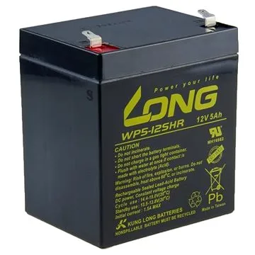 Long 12V 5Ah olověný akumulátor HighRate F1 (WP5-12SHR F1) (PBLO-12V005-F1AH)