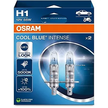 OSRAM H1 Cool Blue Intense Next Generation, 12V, 55W, P14,5s, Duobox (64150CBN-HCB)