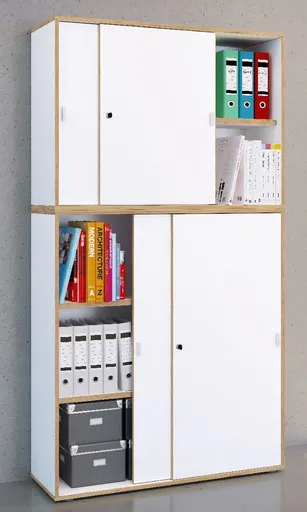 VCM Výsuvná skříňka s 5 přihrádkami „Salia“ B100, bílá