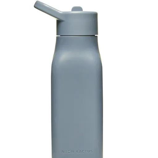 Dětská silikonová láhev 340 ml, Neon Kactus, Modrá