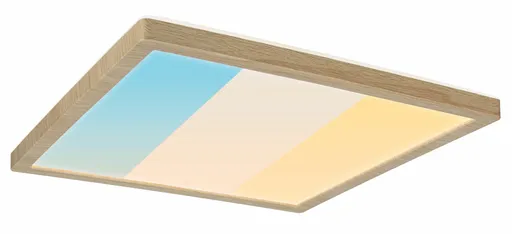 PAULMANN LED Panel Atria Shine IP44 hranaté 298x298mm 15,7W CCT design dřevo dub