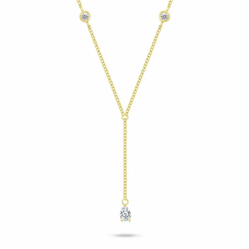 Brilio Silver Elegantní pozlacený náhrdelník pro ženy NCL179Y
