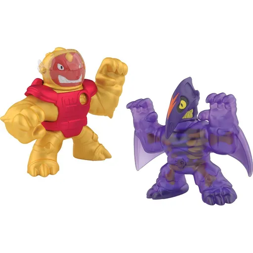 Goo Jit Zu figurka Galaktický útok Série 5 vesus balení Sun Fyre Blazagon vs. Dark Matter Terrack 12 cm