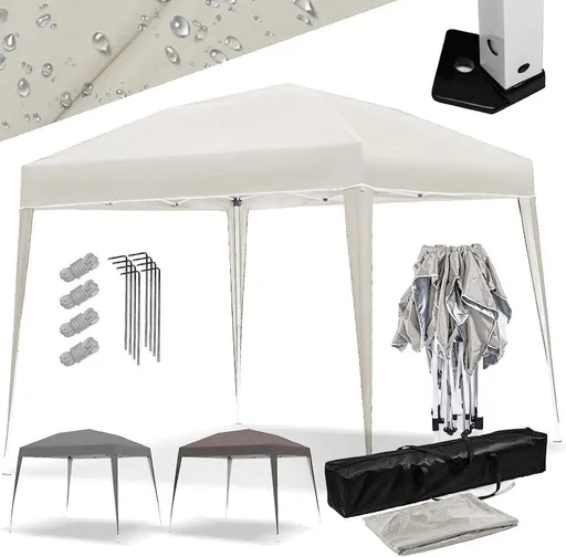 Jago 93977 JAGO Zahradní párty stan, 3 x 3 m, béžový