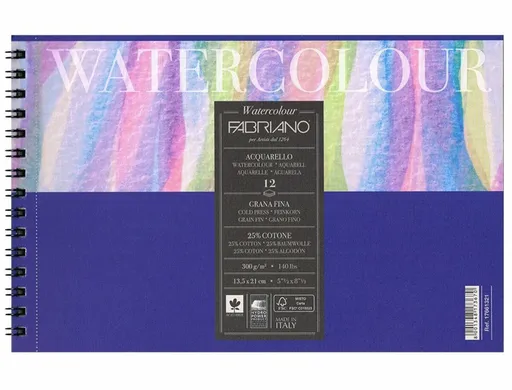Fabriano Watercolour 300g 32x41cm cold pressed, blok pro akvarel