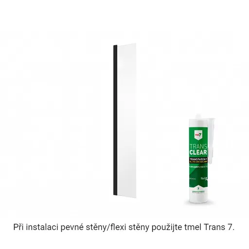 BESCO Boční otočný panel ECO-N BLACK Pevná stěna 30  BCEXON30BC