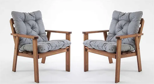 ASKO Zahradní masivní křesla ATLANTA vč. polstrování (2 ks)