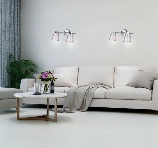 Nástěnná lampa 2X40W E14 chrom PIN