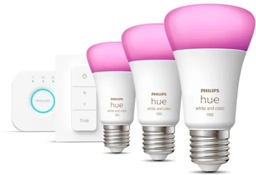 Philips Hue White and Color Ambiance 9W 1100 E27 starter kit (929002468804)