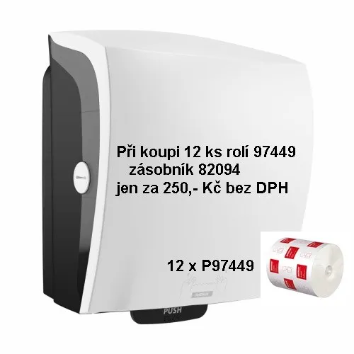 AKCE Zásobník papírových ručníků KATRIN 82094 plus 2x6 rolí 974495 (náhrada za 46010 a 97425) EG991