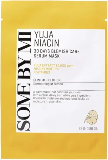 Some By Mi Sada pleťových masek pro matnou pleť Yuja Niacin (30 Days Blemish Care Serum Mask) 20 x 25 g