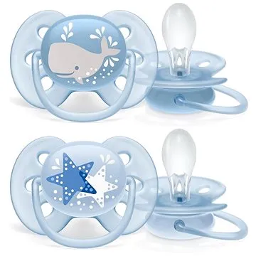 Philips AVENT šidítko Ultrasoft obrázek 6-18 m chlapec, 2 ks (8710103938774)