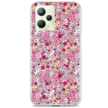 TopQ Kryt Realme C35 Pink Bunnies 74620 (Sun-74620)