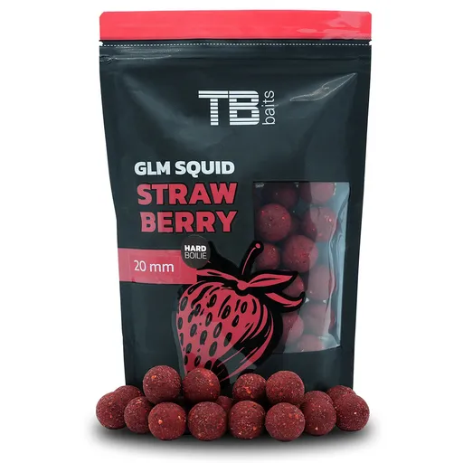 Tb baits hard boilie glm squid strawberry - 1 kg 24 mm