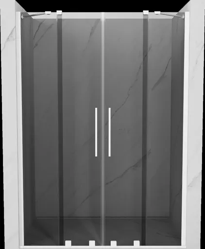 MEXEN/S Velar Duo posuvné sprchové dveře 140, grafit, bílá 871-140-000-42-20