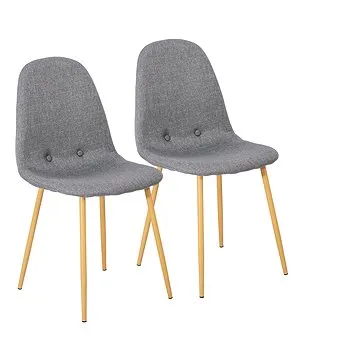 Jídelní židle LISA tmavě šedá, set 2 ks (1503)