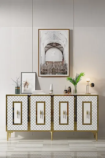 Konzolový stolek Puma 150 - White, Gold