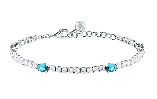 Morellato Tenisový náramek s světle modrými zirkony Tesori SAIW269