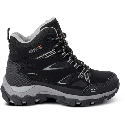 REGATTA OUTDOORS HOLCOMBE III KIDS Dětská treková obuv, černá, velikost
