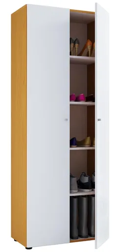 VCM Botník Vandol I s dvířky a 5 policemi, buk