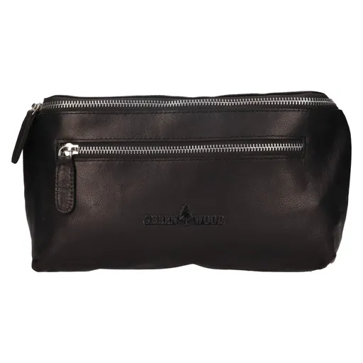 Kožená dámská ledvinka Greenwood Astrid - černá