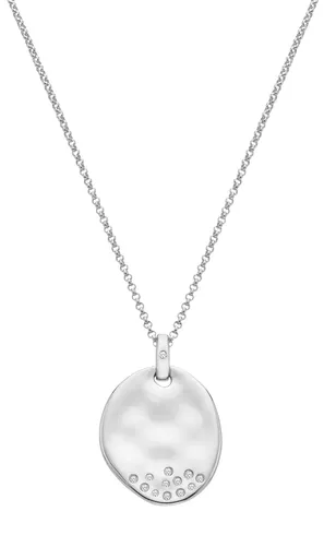 Hot Diamonds Stříbrný náhrdelník s diamantem a topazy Illuminate DP1032 (řetízek, přívěsek)