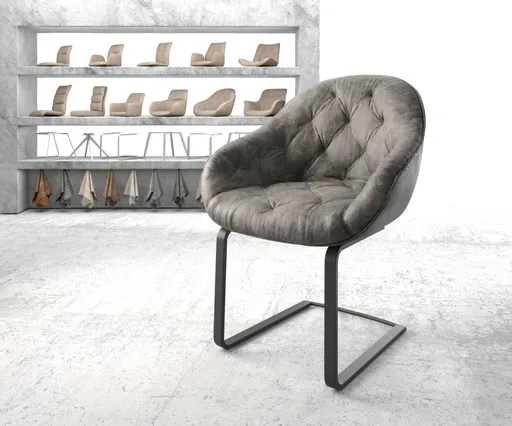 Jídelní židle Gaio-Flex šedá vintage konzolová podnož plochá