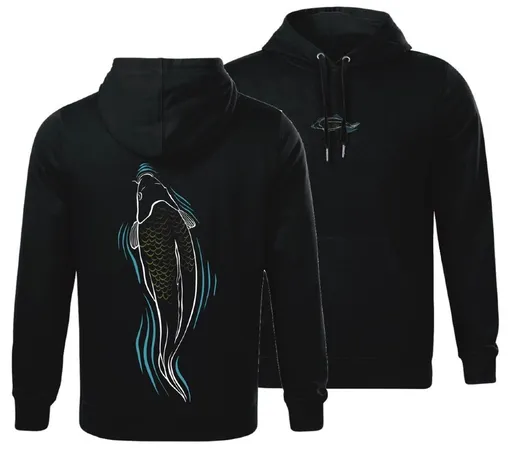 Giants fishing mikina kapr u hladiny černá - xxl