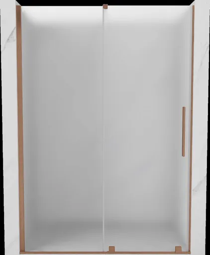 MEXEN/S Velar posuvné sprchové dveře 130, dekor, měď kartáčovaná 871-130-000-31-65