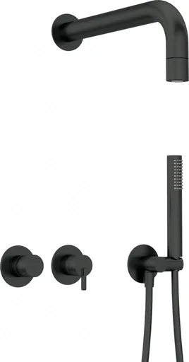 DEANTE Silia černá Podomítkový sprchový set, s ruční a hlavovou sprchou NQS_N0XK