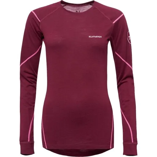 Klimatex WAAL MERINO Dámské merino triko, vínová, velikost XXL