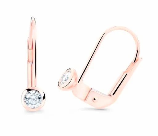 Cutie Jewellery Visací náušnice z růžového zlata Z8007-55-10-X-4