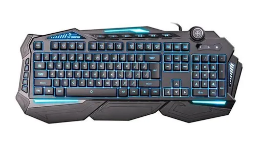 C-TECH klávesnice SCORPIA V2 (GKB-119), herní, CZ/SK, 7 barev podsvícení, programovatelná, černá, USB