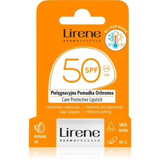 Lirene Care Protective Lipstick ochranný balzám na rty s hydratačním účinkem SPF 50 4.6 g