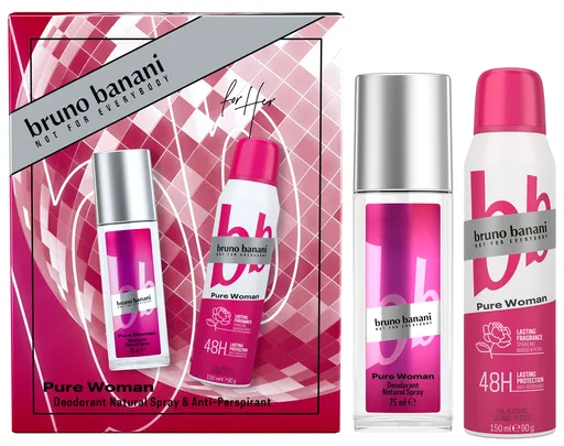 Bruno Banani Pure Woman - deodorant s rozprašovačem 75 ml + antiperspirant 150 ml